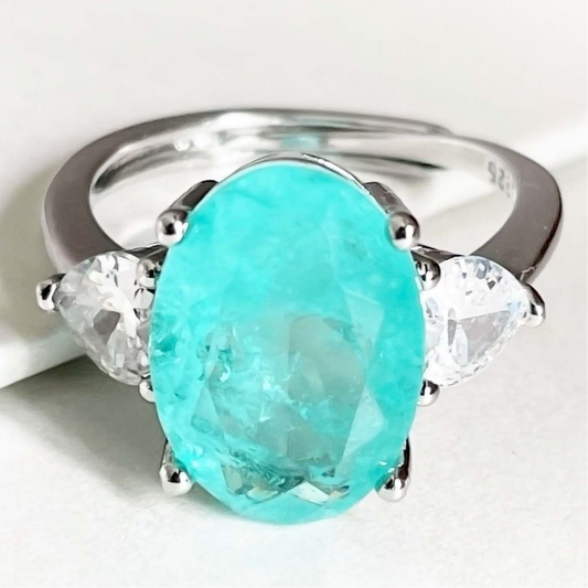 Lucari Azure Stone Statement Ring - ScentiMelti Home Fragrance, Beauty & Gifts UK