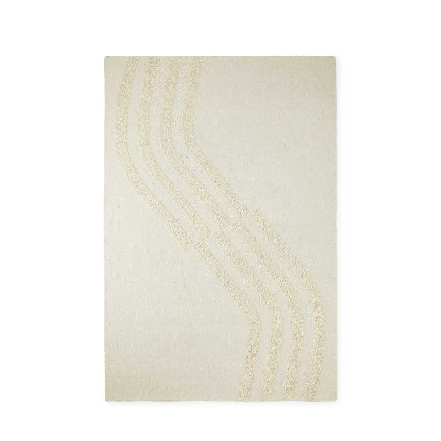 Wavy Lines Rug Neutral 200 x 300cm - ScentiMelti Home Fragrance, Beauty & Gifts UK