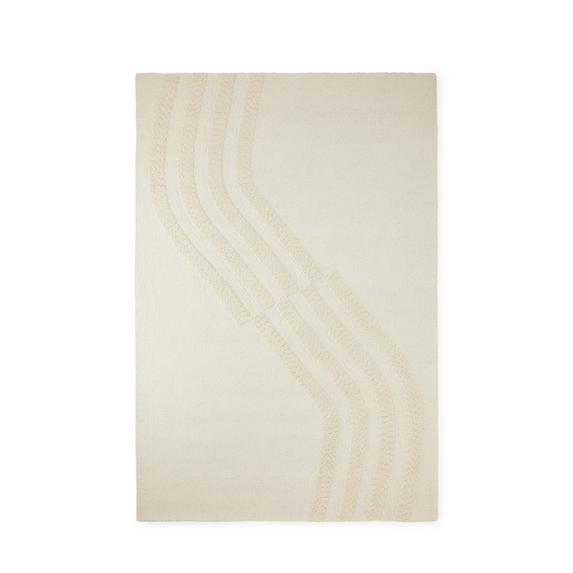 Wavy Lines Rug Neutral 200 x 300cm - ScentiMelti Home Fragrance, Beauty & Gifts UK