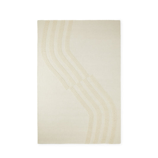 Wavy Lines Rug Neutral 200 x 300cm - ScentiMelti Home Fragrance, Beauty & Gifts UK