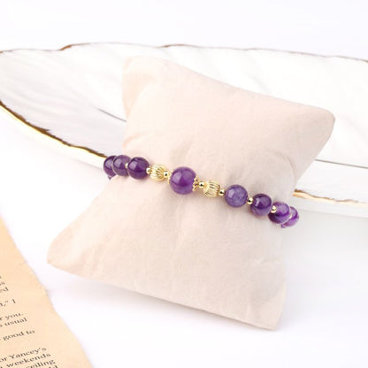 Amethyst Crystal Bracelet 18ct Gold Plated - ScentiMelti Home Fragrance, Beauty & Gifts UK