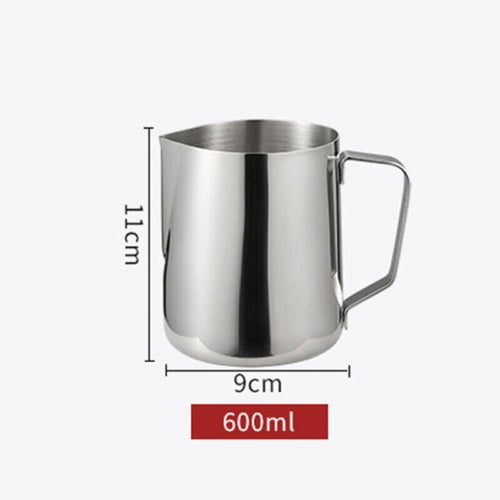 Stainless Steel Milk Jug Frothing Frother Coffee Latte Pitcher 600ml Measure Cup - ScentiMelti Home Fragrance, Beauty & Gifts UK