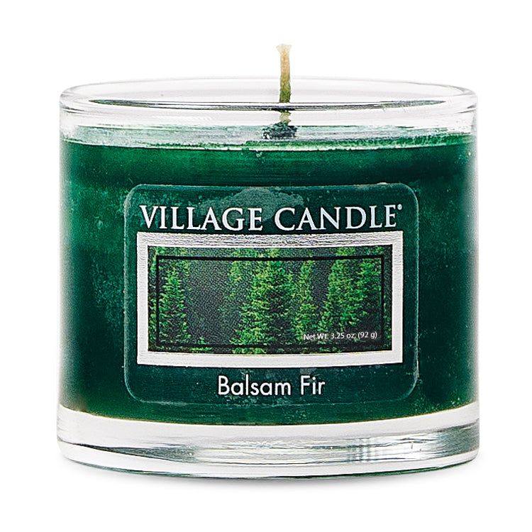 Village Candle -Balsam Fir - Mini Glass Votive - ScentiMelti Home Fragrance, Beauty & Gifts UK