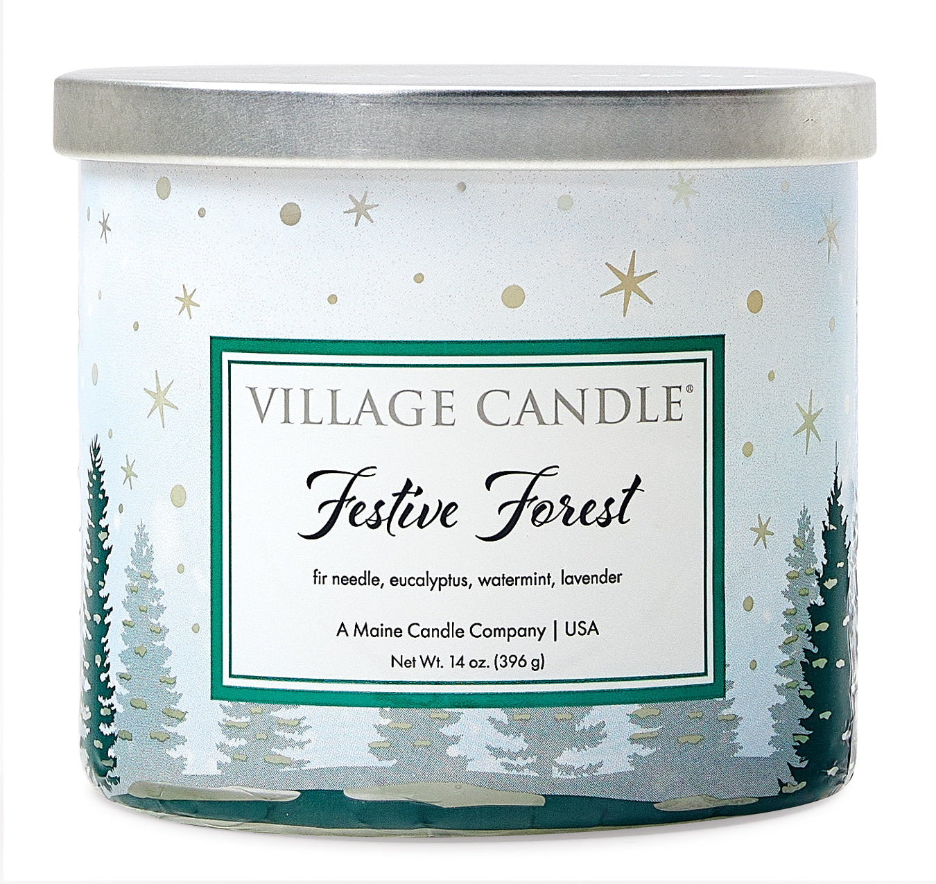 Village Candle - Festive Forest - Luminary Bowl - ScentiMelti Home Fragrance, Beauty & Gifts UK