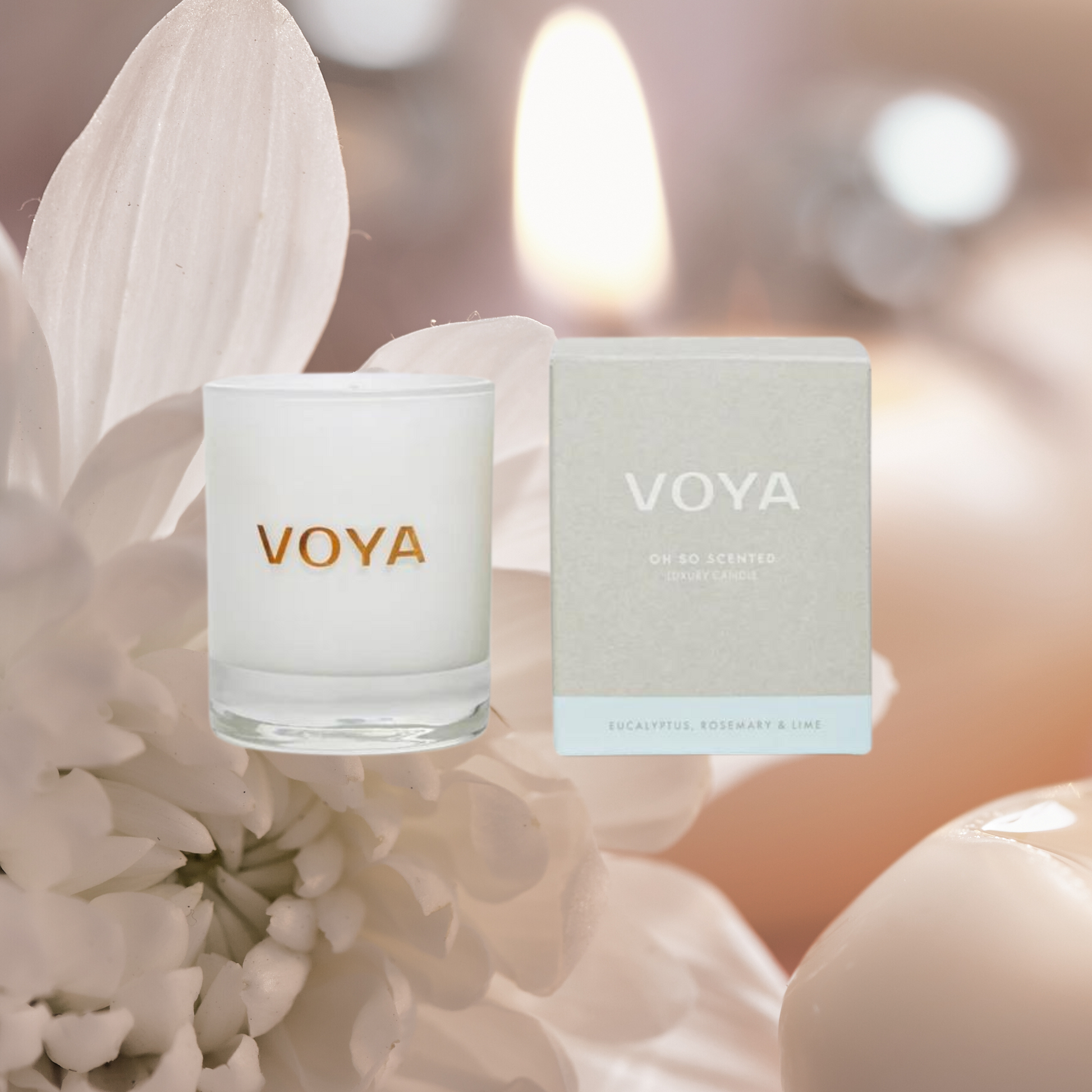 Voya -  Eucalyptus, Rosemary & Lime Scented Candle - ScentiMelti Home Fragrance, Beauty & Gifts UK