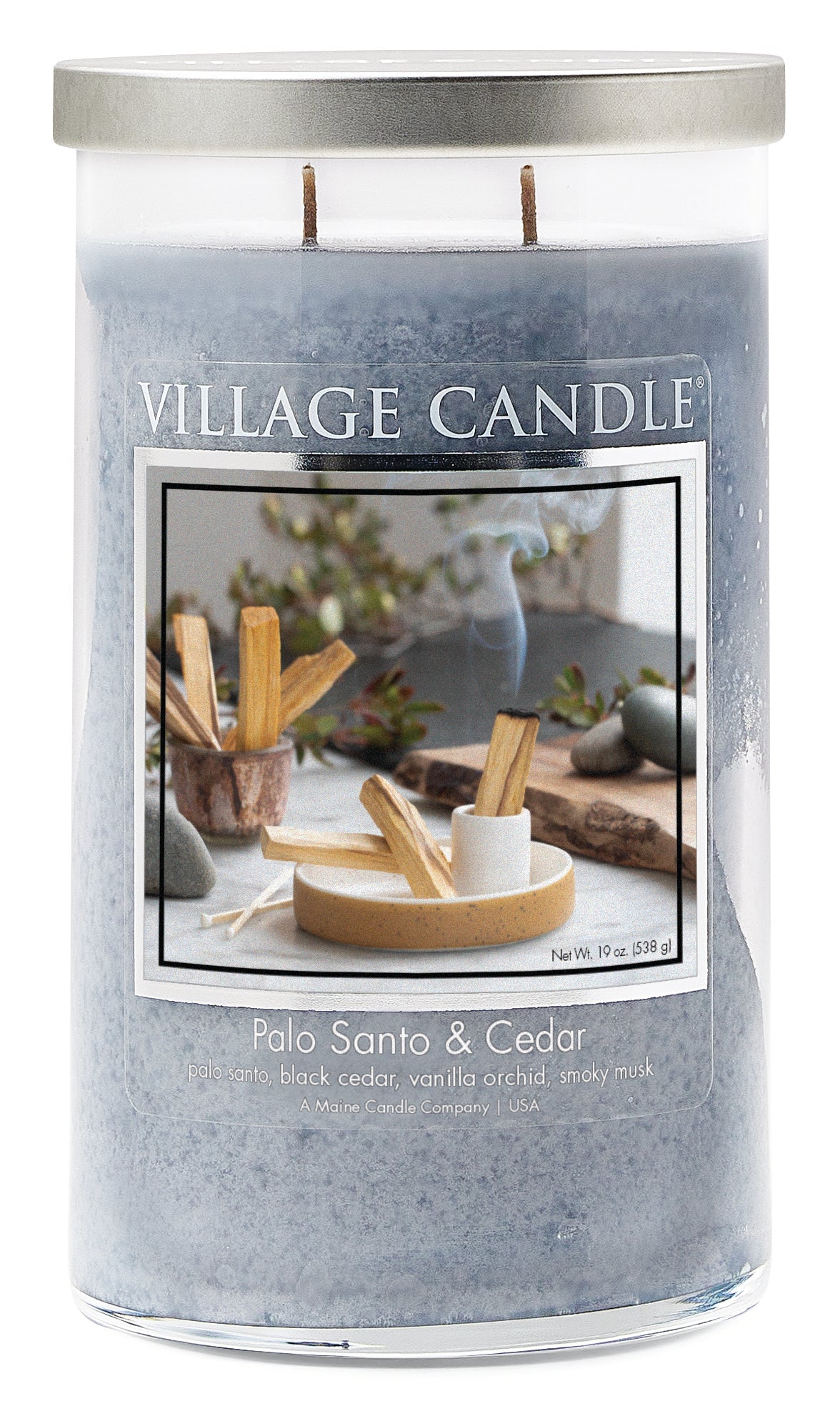 Village Candle - Palo Santo & Cedar - Large Tumbler - ScentiMelti Home Fragrance, Beauty & Gifts UK