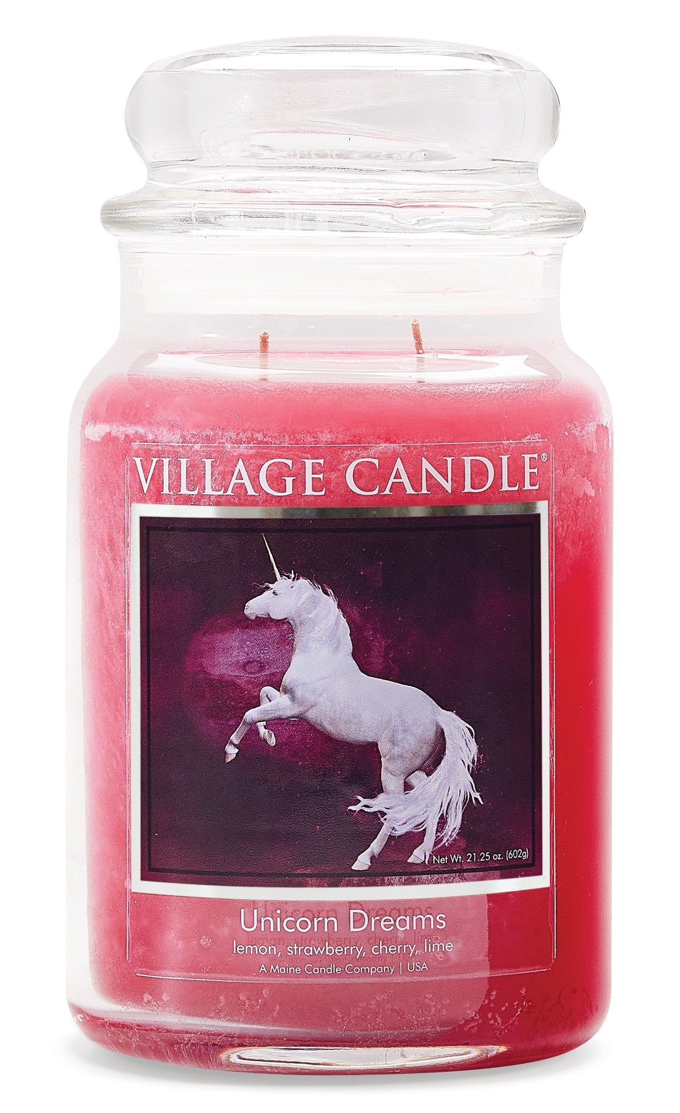 Village Candle - Unicorn Dreams - Large Glass Dome - ScentiMelti Home Fragrance, Beauty & Gifts UK