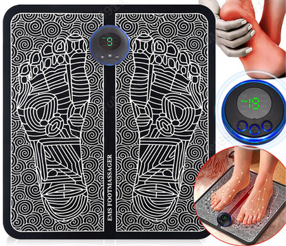 EMS Foot Massager Mat Electric Pad Blood Muscle Circulation Relief Pain LED USB - ScentiMelti Home Fragrance, Beauty & Gifts UK