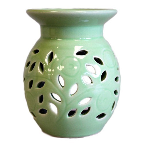 Floral Oil Burner - Lime - ScentiMelti  Floral Oil Burner - Lime