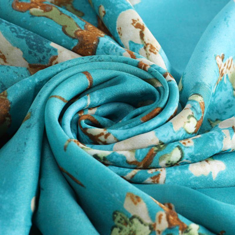 Almond Blossom Light Blue Satin Scarf - ScentiMelti Home Fragrance, Beauty & Gifts UK