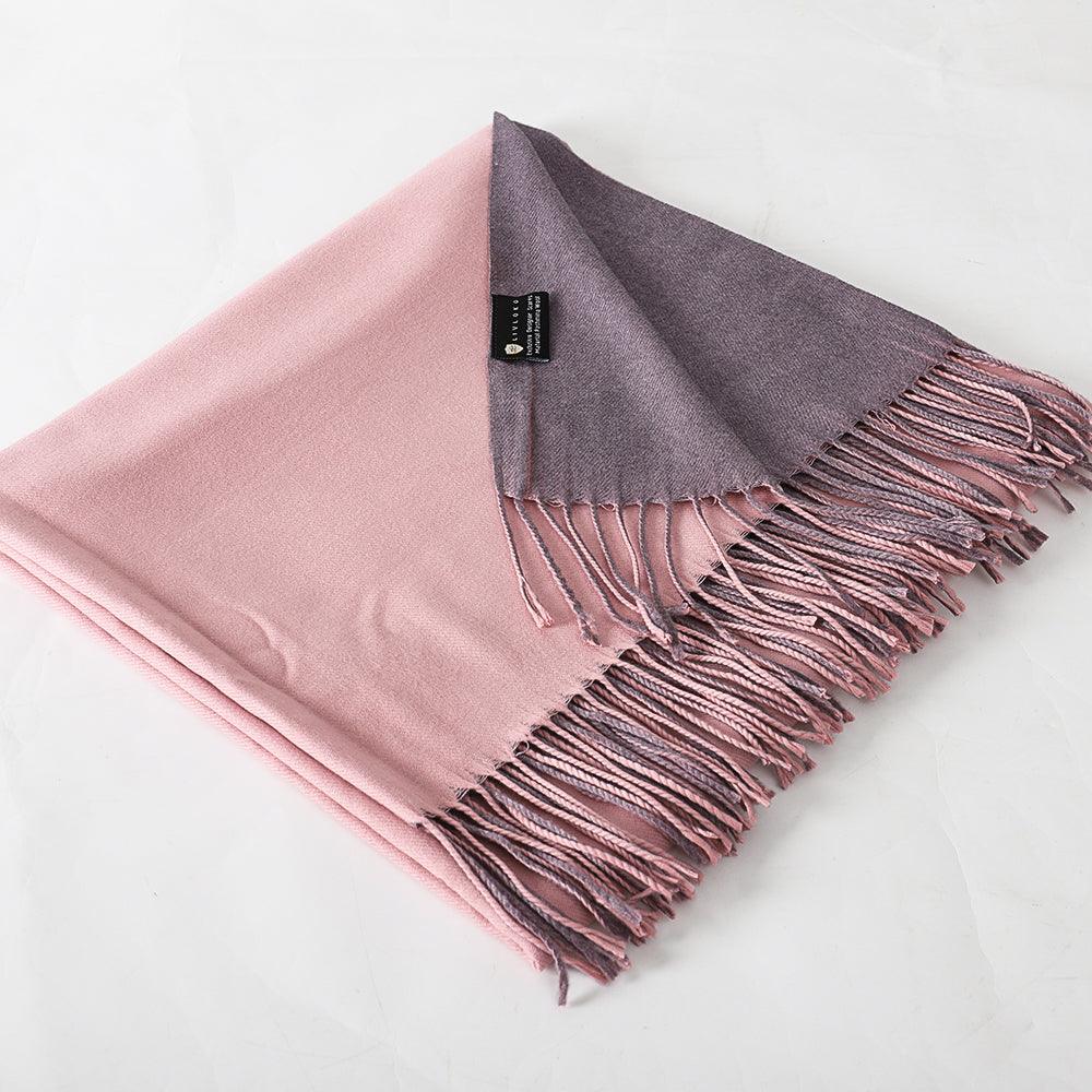 Grey and Pink Pashmina Scarf - ScentiMelti Home Fragrance, Beauty & Gifts UK