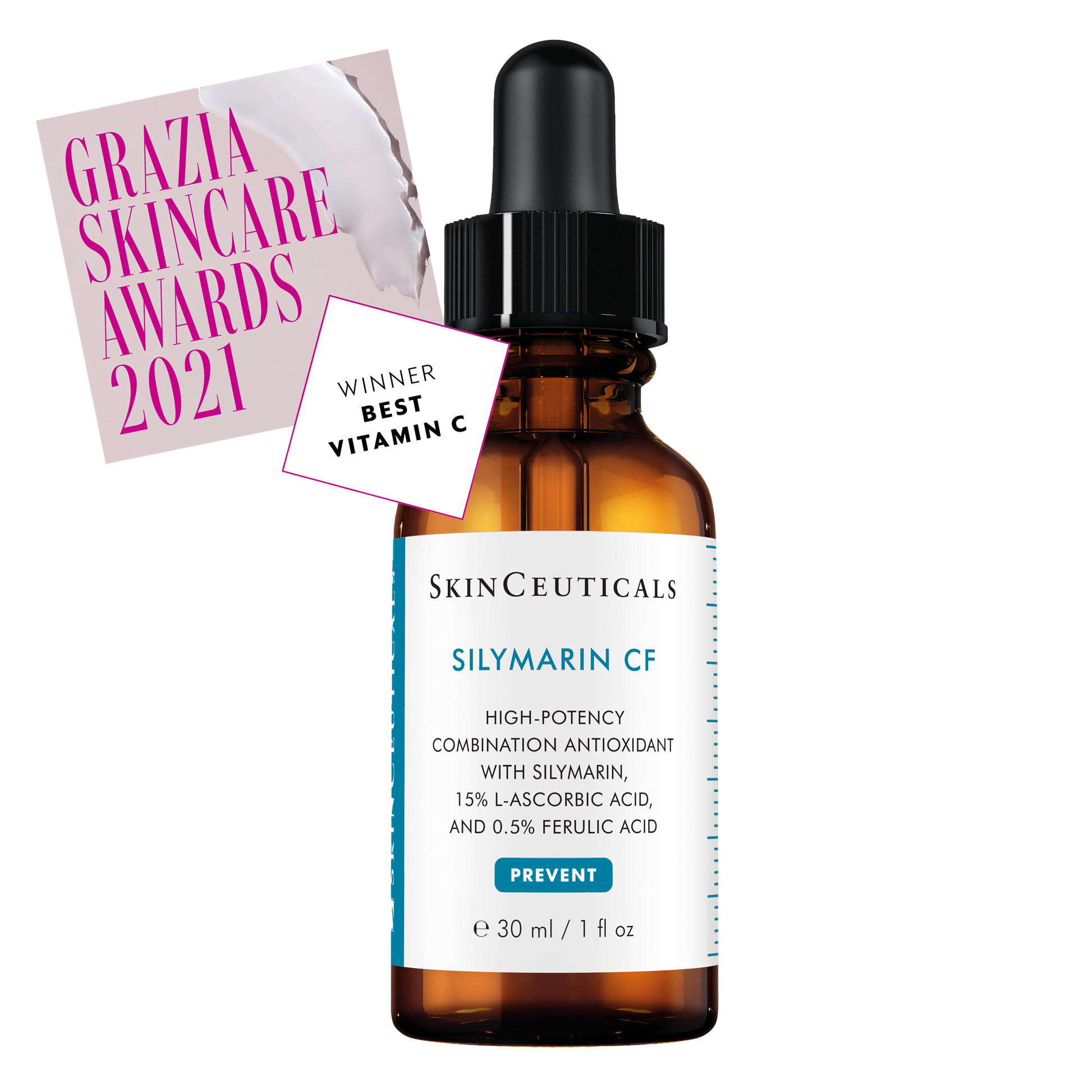 SkinCeuticals SILYMARIN CF VITAMIN C ANTIOXIDANT SERUM FOR OILY, BLEMISH-PRONE SKIN 30ml - ScentiMelti Home Fragrance, Beauty & Gifts UK