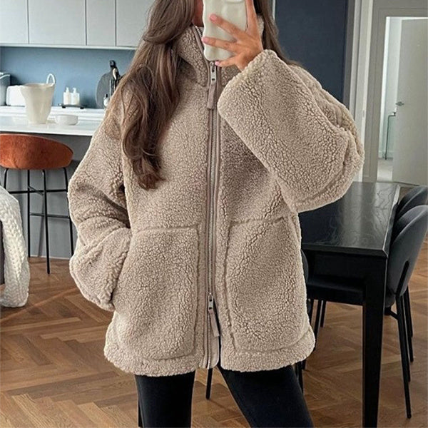 Warm Cosy Zip-up Teddy Fleece Jacket Sweater | 9 Colours