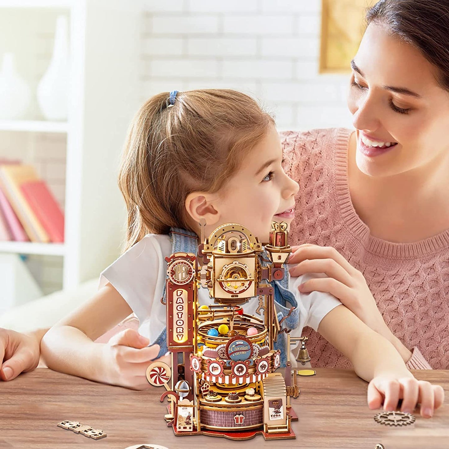 Robotime ROKR Marble Chocolate Factory 3D Wooden Puzzle Games Assembly Model Building Toys For Children Kids Birthday Gift - ScentiMelti Home Fragrance, Beauty & Gifts UK