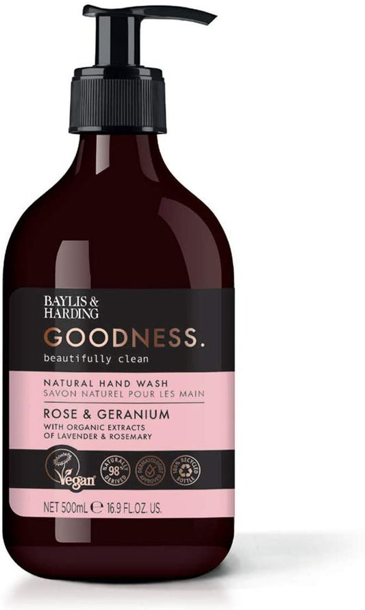 Baylis & Harding Goodness Rose & Geranium, 500ml Hand Wash - ScentiMelti Home Fragrance, Beauty & Gifts UK