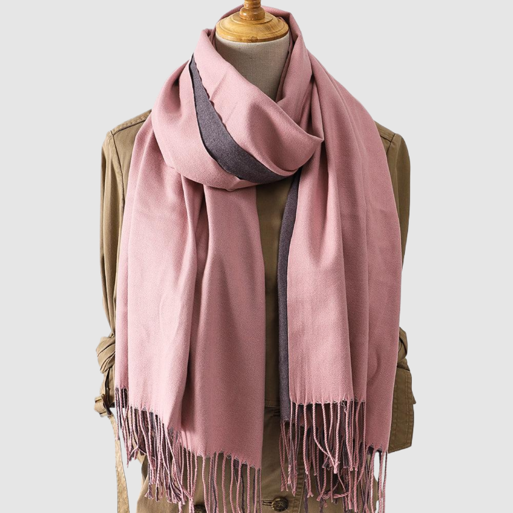 Grey and Pink Pashmina Scarf - ScentiMelti Home Fragrance, Beauty & Gifts UK