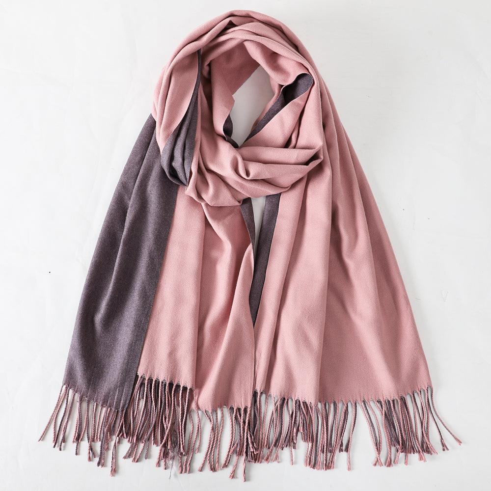 Grey and Pink Pashmina Scarf - ScentiMelti Home Fragrance, Beauty & Gifts UK