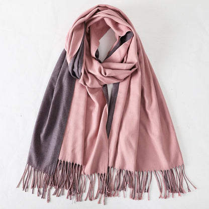 Grey and Pink Pashmina Scarf - ScentiMelti Home Fragrance, Beauty & Gifts UK