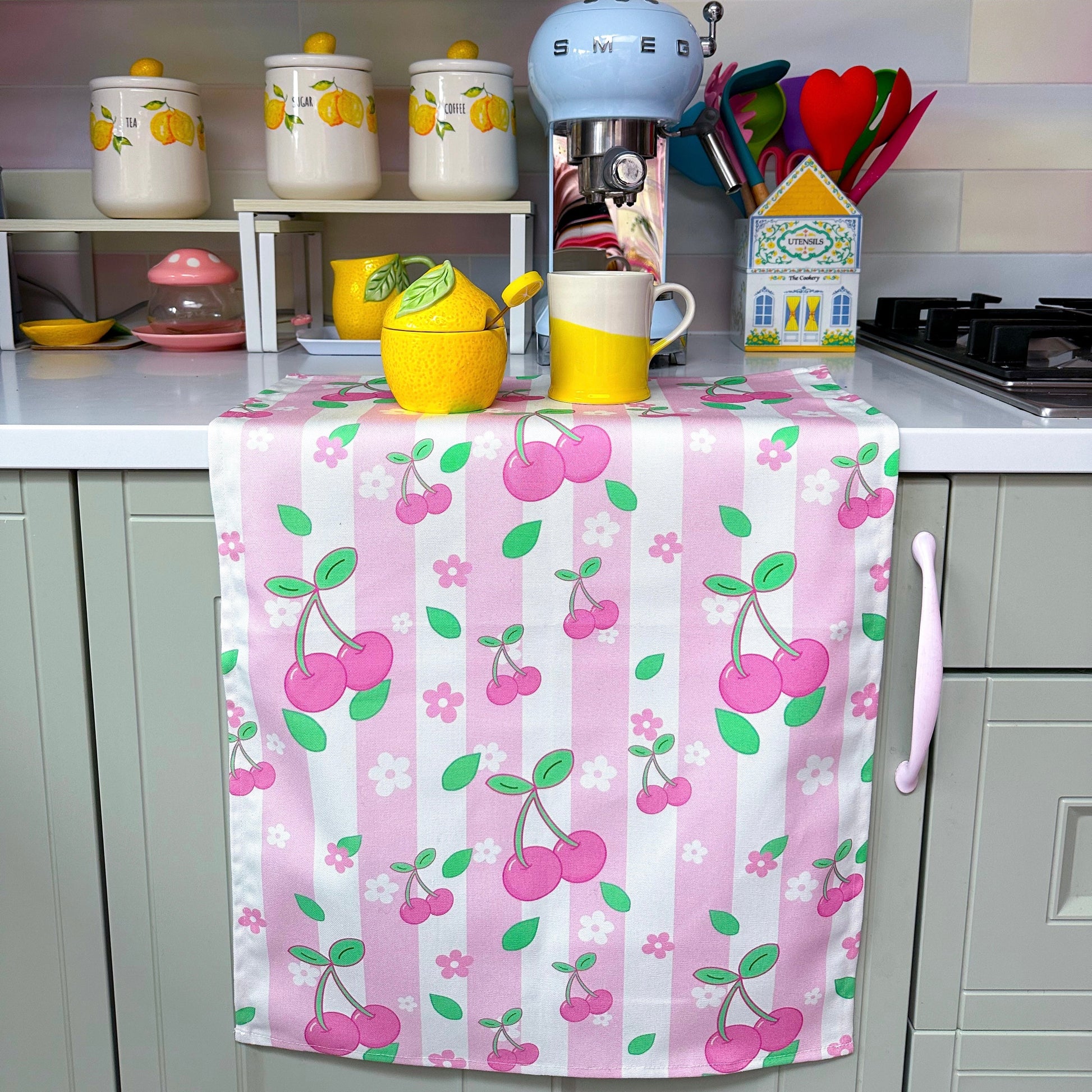 ‘Cherrylicious’ Cherry Tea Towel | kitchen towel Sorbet Dreams ScentiMelti Wax Melts