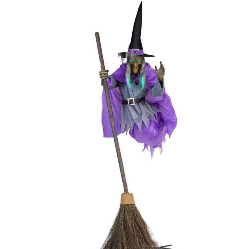 Halloween Flying Witch Decoration Halloween Ghost Outdoor Scary Animatronics Halloween Props With Scary Sound - ScentiMelti Home Fragrance, Beauty & Gifts UK