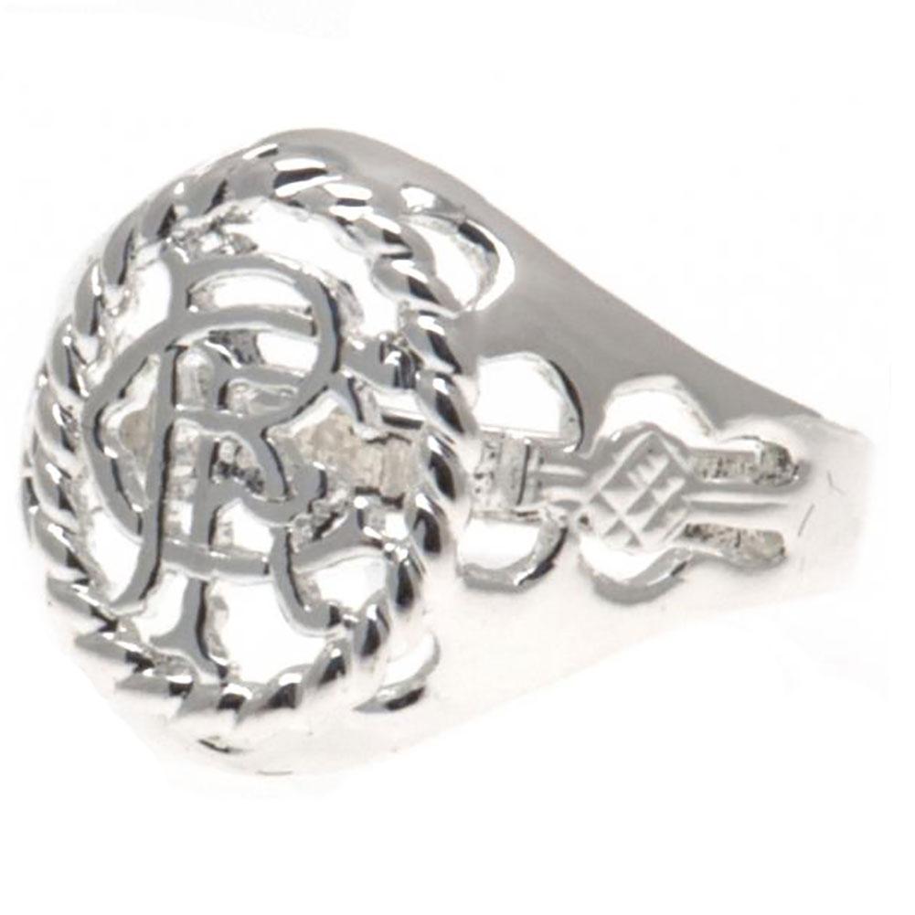 Rangers FC Silver Plated Crest Ring Medium Sweetlea Gifts Ltd ScentiMelti Wax Melts