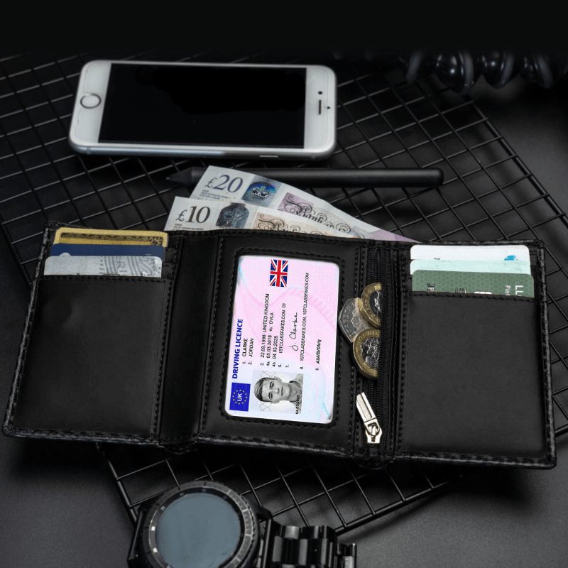 Carbon Fibre Black Wallet Card Holder - ScentiMelti Home Fragrance, Beauty & Gifts UK