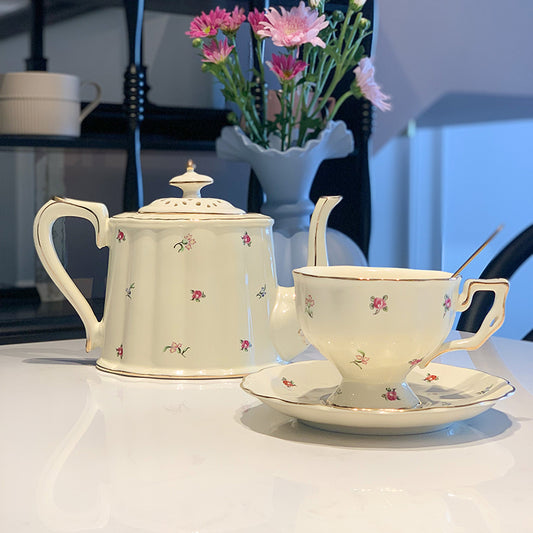 French Retro Light Luxury Floral Afternoon Tea Teapot ScentiMelti ScentiMelti Wax Melts