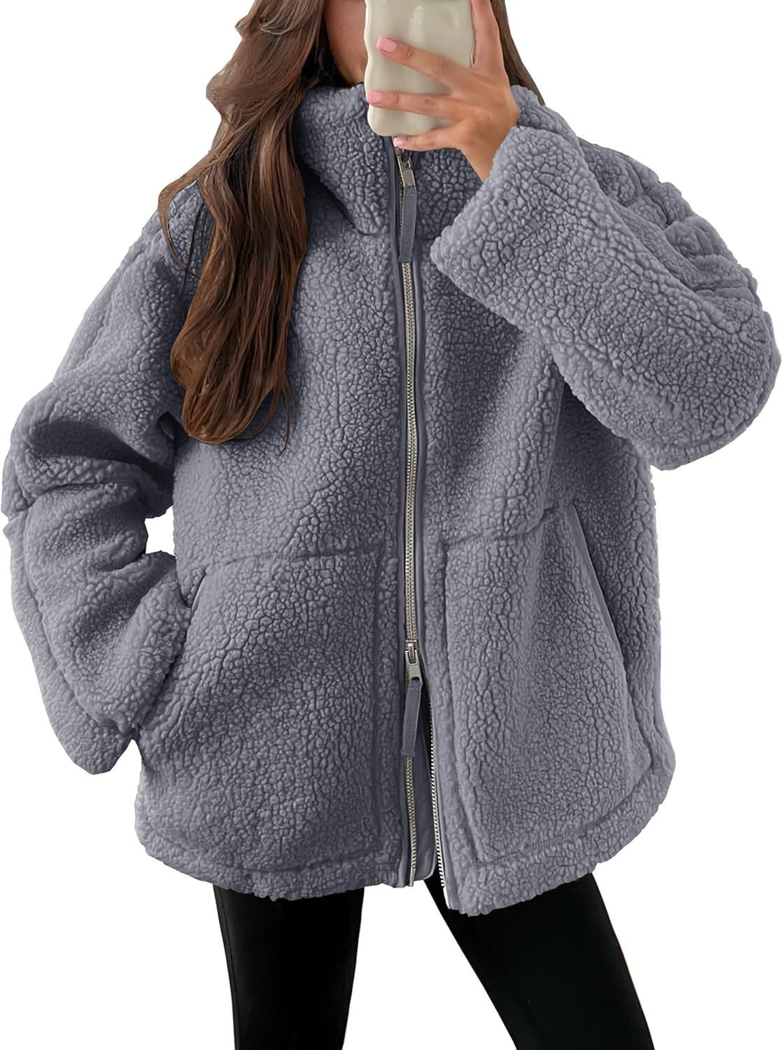 Warm Cosy Zip-up Teddy Fleece Jacket Sweater | 9 Colours