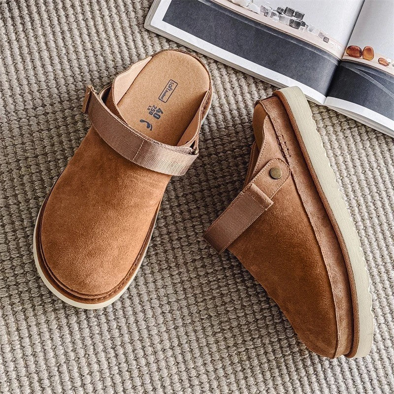 Sling Back Suede Slip On Shoes - ScentiMelti Home Fragrance, Beauty & Gifts UK