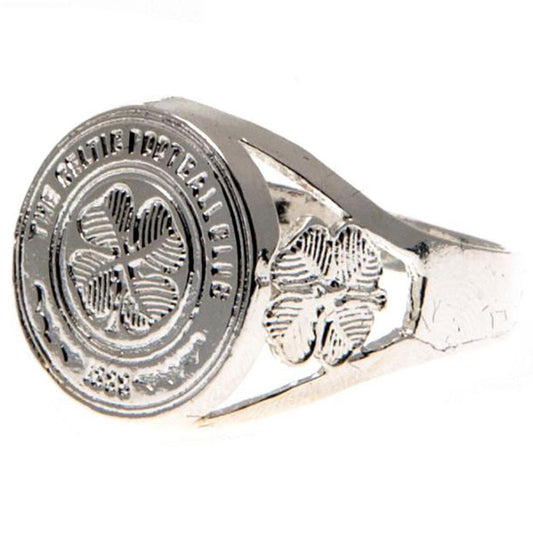 Celtic FC Silver Plated Crest Ring Medium Sweetlea Gifts Ltd ScentiMelti Wax Melts