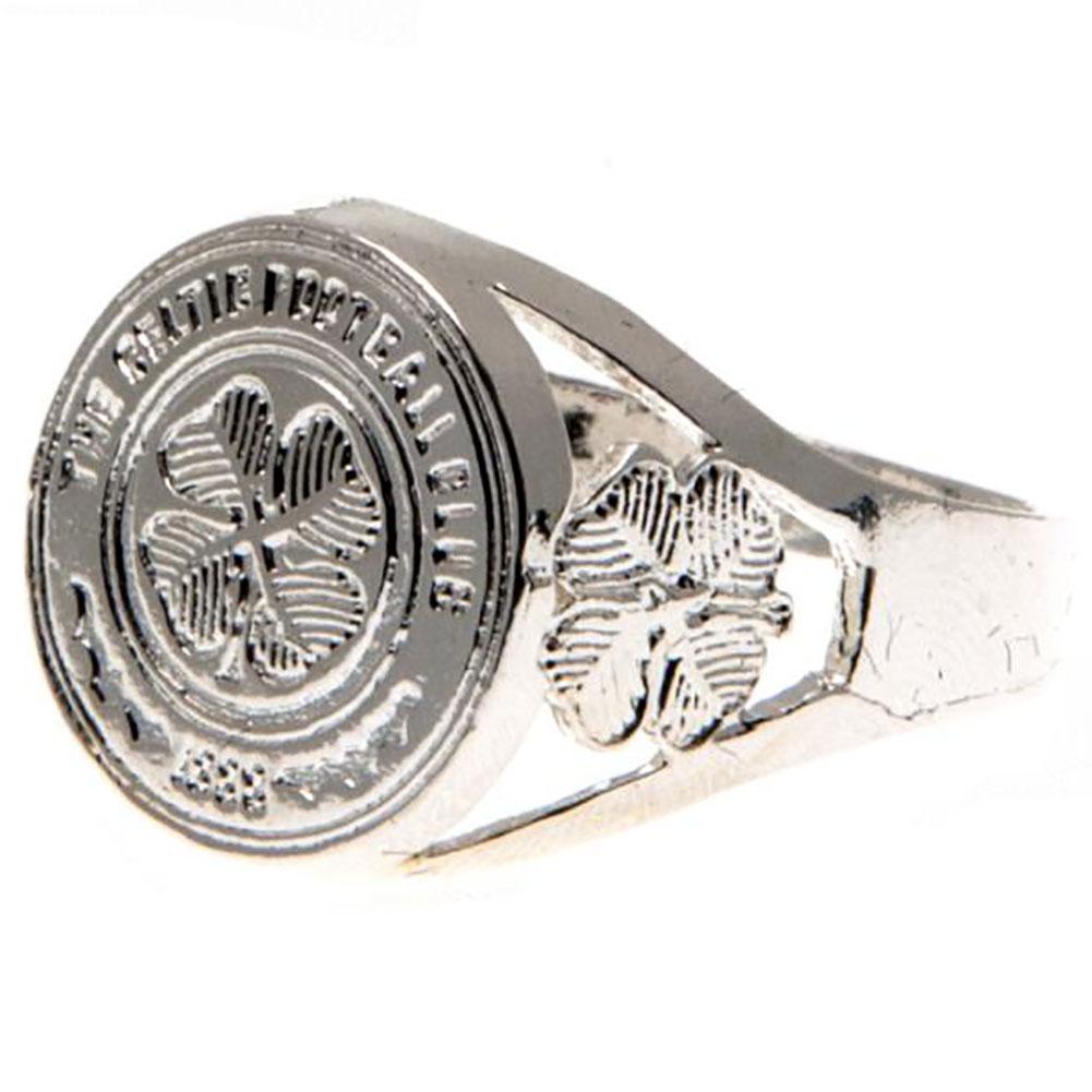 Celtic FC Silver Plated Crest Ring Small - ScentiMelti Home Fragrance, Beauty & Gifts UK