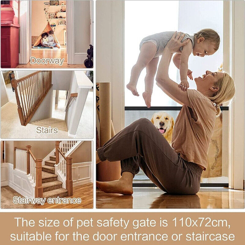 Pet Isolation Mesh No Drilling Safety Fences Net Portable Dog Cat Stair Door - ScentiMelti Home Fragrance, Beauty & Gifts UK