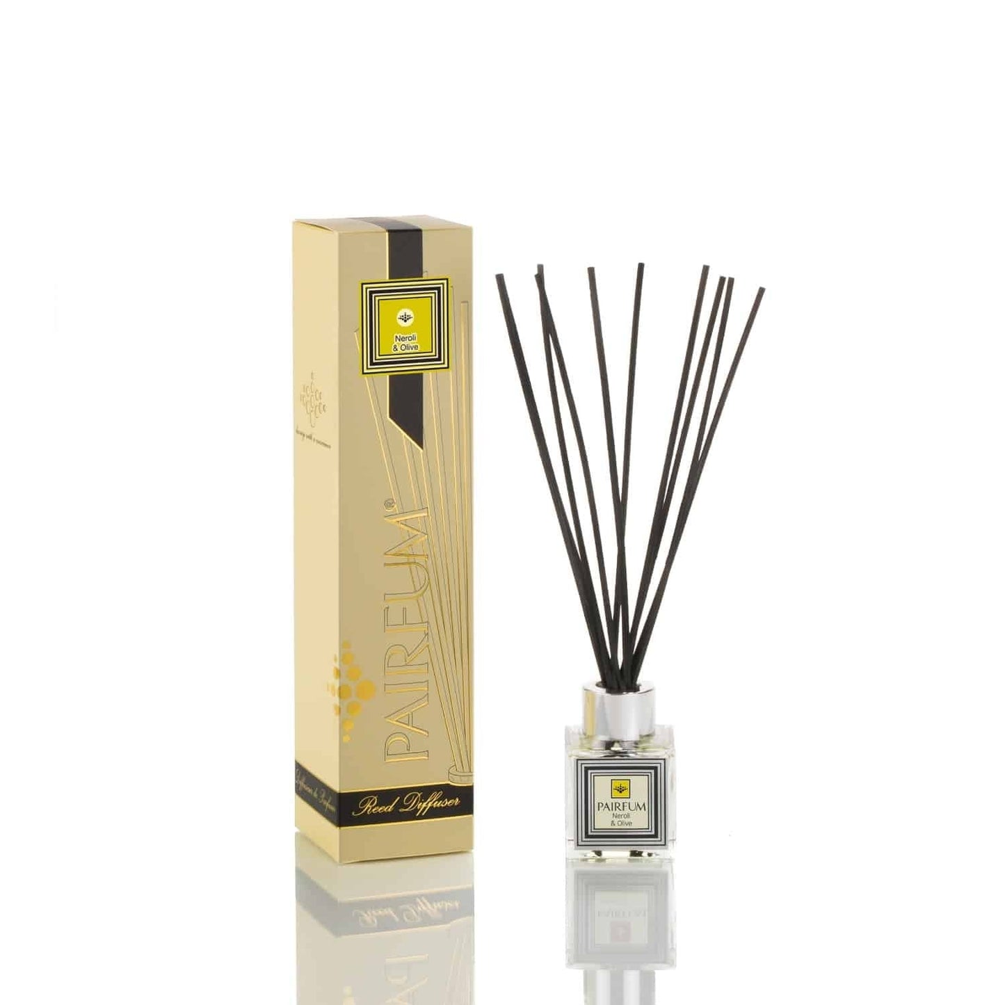 Pairfum London Luxury Reed Diffuser ‘eau de parfum’ 50 ml - Neroli & Olive- 10 Black Reeds - ScentiMelti  Pairfum London Luxury Reed Diffuser ‘eau de parfum’ 50 ml - Neroli & Olive- 1