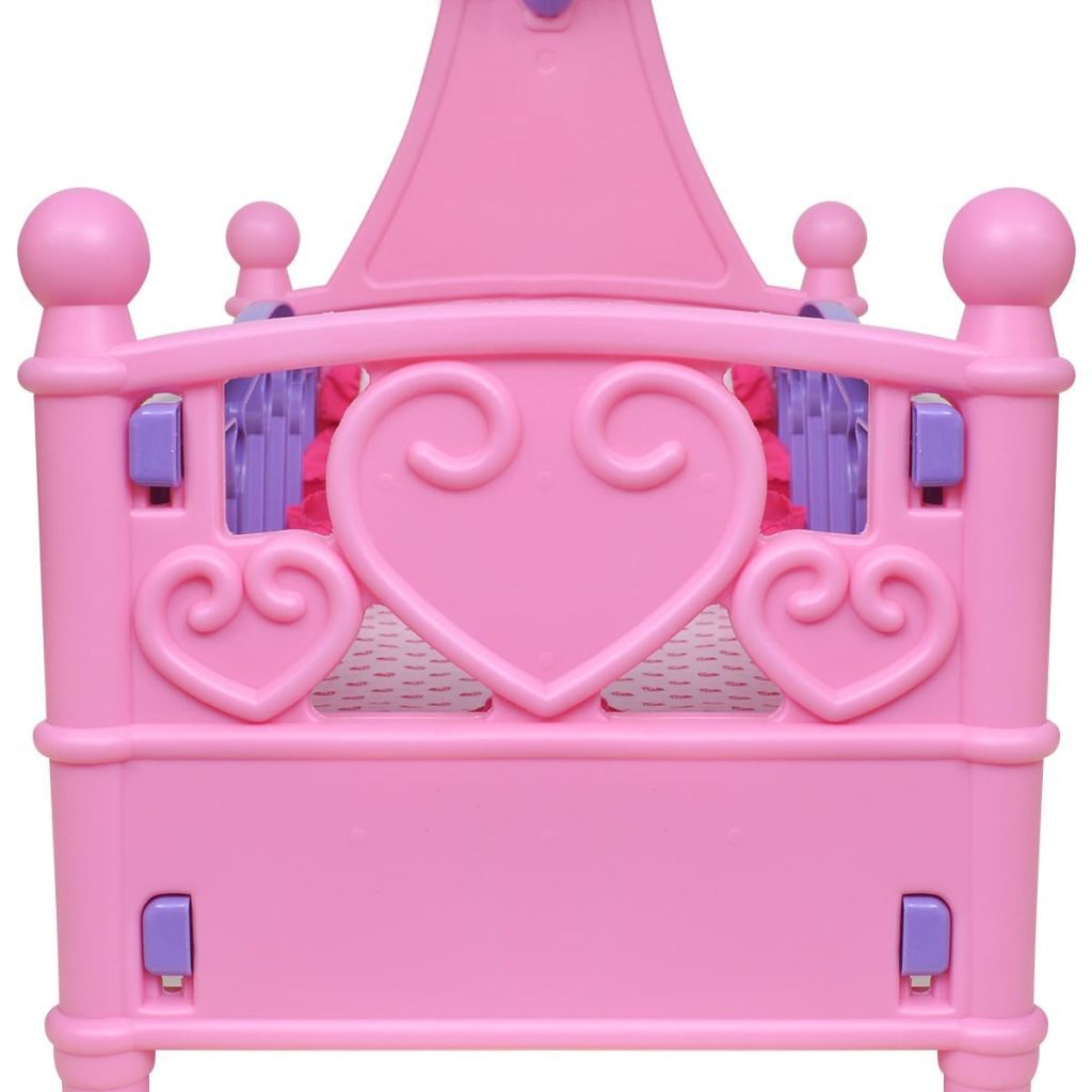 Children's Playroom Toy Doll Bed Pink + Purple