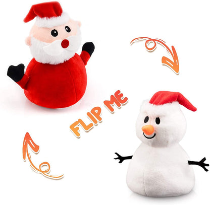 Santa Plush Snowman Plush Toy Reversible Christmas Santa Claus Double Side Stuffed Plushie Soft Doll New Year Birthday Gift for Kids Amazon Platform Banned - ScentiMelti Home Fragrance, Beauty & Gifts UK