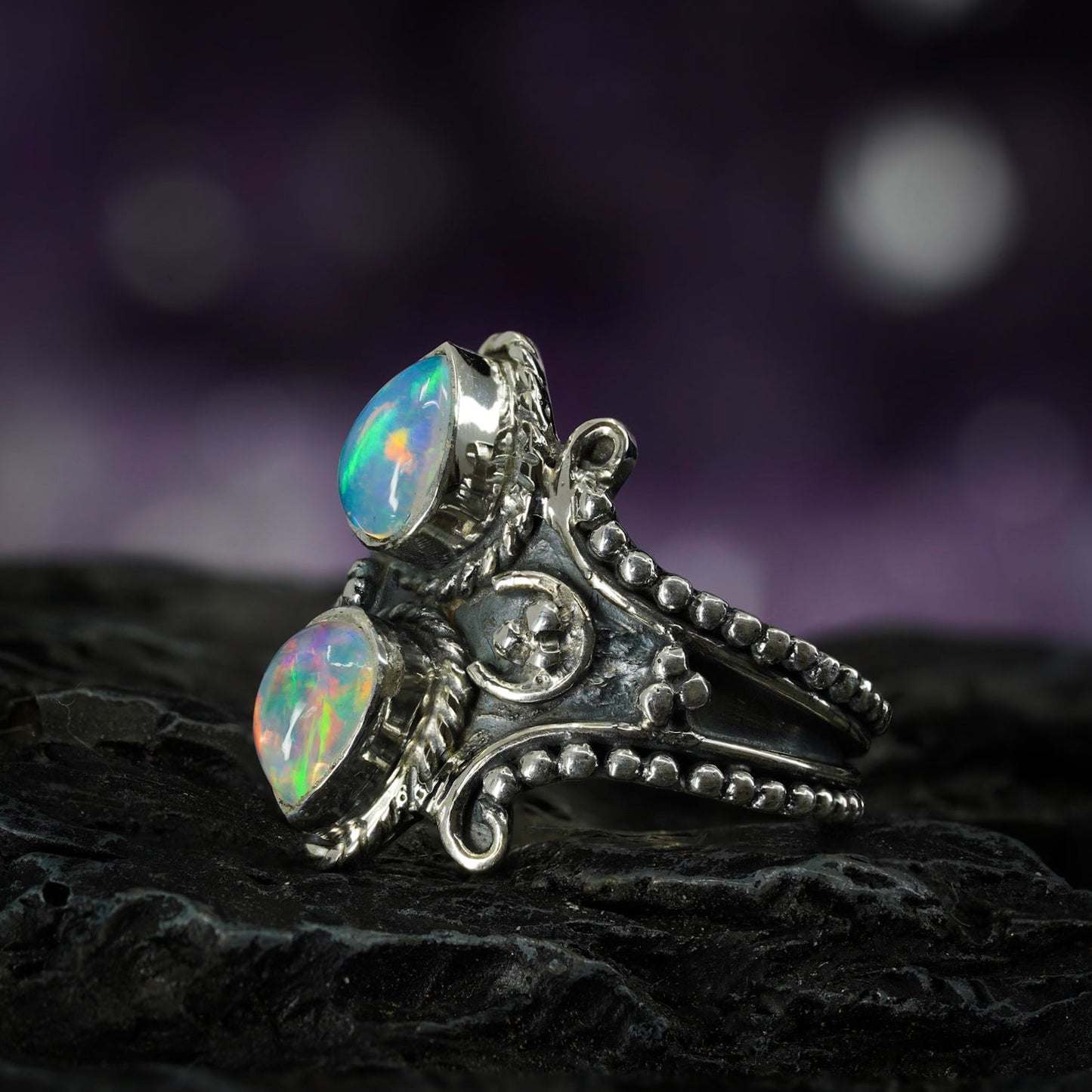 'Eden' ~ Natural Opal Ring - ScentiMelti Home Fragrance, Beauty & Gifts UK