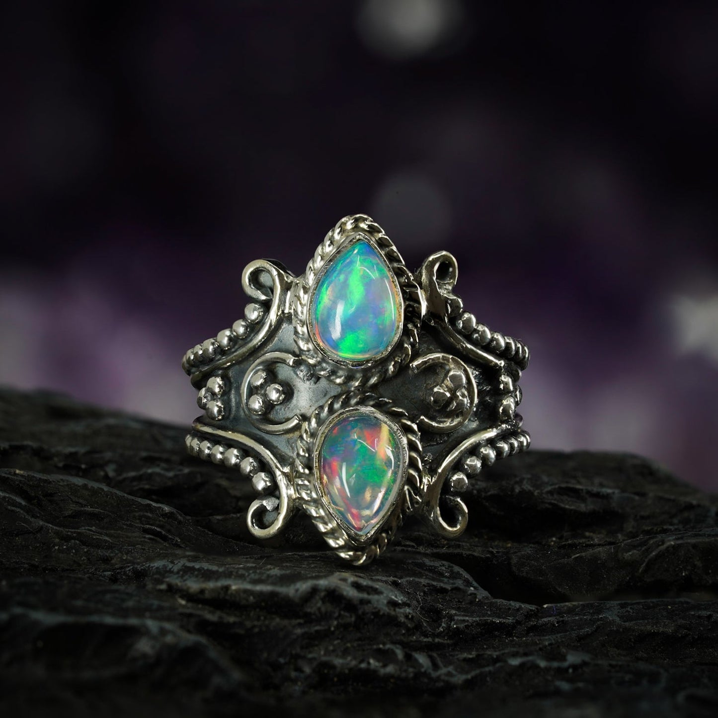 'Eden' ~ Natural Opal Ring - ScentiMelti Home Fragrance, Beauty & Gifts UK