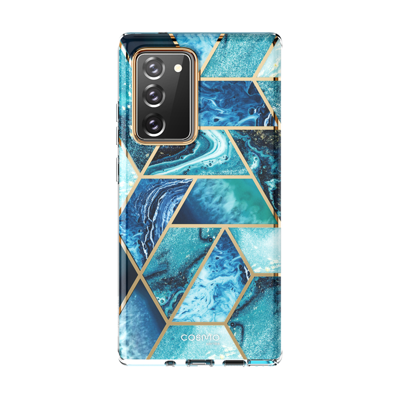 i-Blason Cosmo Series Case Designed for Galaxy Note 20 6.7 inch (2020 Release), Protective Bumper Marble Design Without Built-in Screen Protector (Ocean) - ScentiMelti Home Fragrance, Beauty & Gifts UK