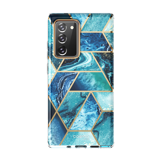 i-Blason Cosmo Series Case Designed for Galaxy Note 20 6.7 inch (2020 Release), Protective Bumper Marble Design Without Built-in Screen Protector (Ocean) - ScentiMelti Home Fragrance, Beauty & Gifts UK