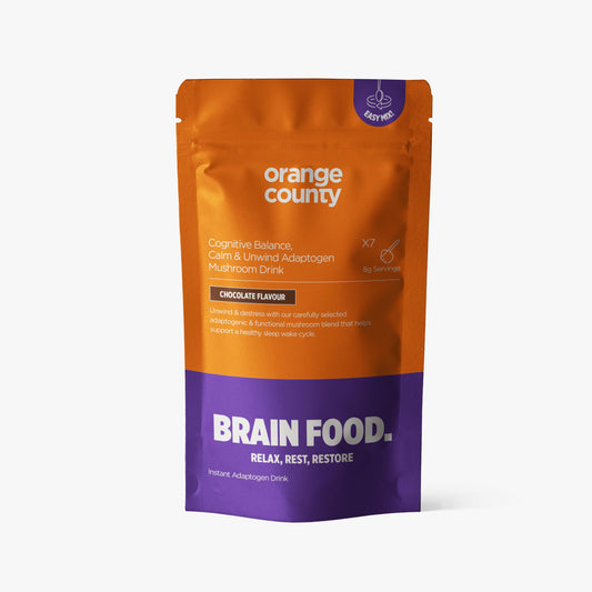 Orange County (Sample Size) Calm & Unwind Adaptogen BRAIN FOOD. Mushroom Drink | Chocolate Flavoured - ScentiMelti Home Fragrance, Beauty & Gifts UK