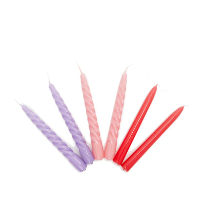 Set of 6 Twist & Straight Candles Pop 20cm The Conran Shop ScentiMelti Wax Melts