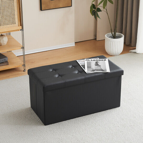 Storage Box Foldable Ottoman Seat Toy Storage Box Foot Stool Bench Home Stool - ScentiMelti Home Fragrance, Beauty & Gifts UK