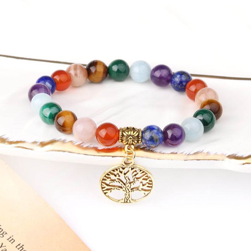 Tree of Life Charm Chakra Bracelet Livloko London ScentiMelti Wax Melts