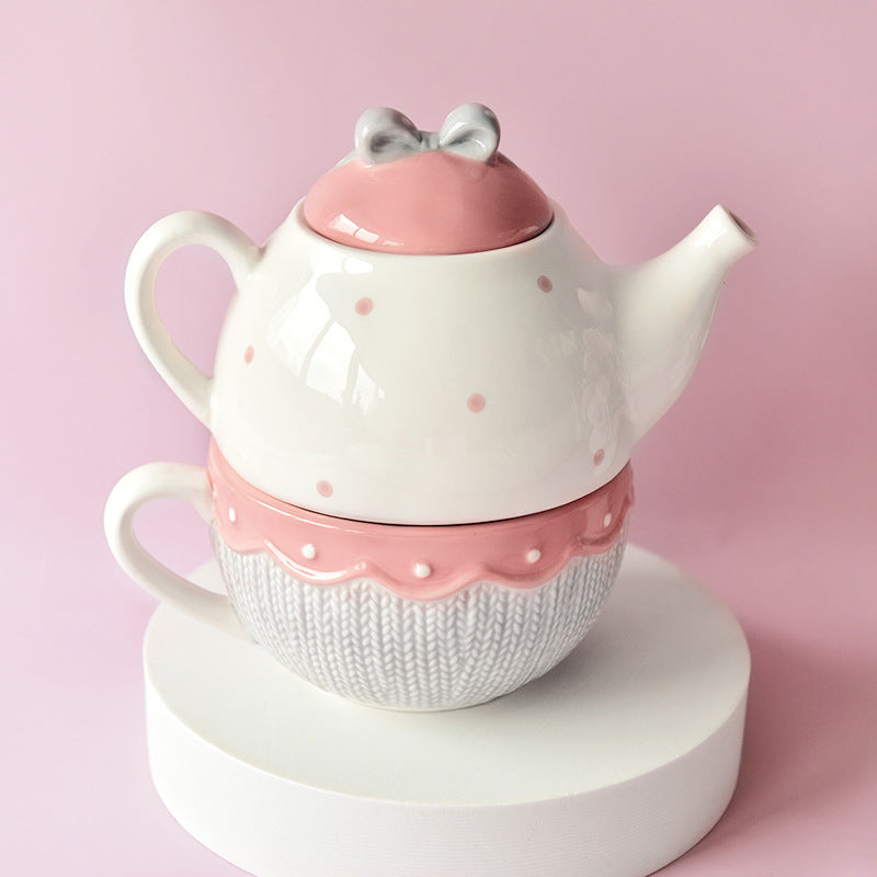 Cute American Style Teapot Coffee Cup Pot Ceramic Kettle Flower Tea Set - ScentiMelti  Cute American Style Teapot Coffee Cup Pot Ceramic Kettle Flower Tea Set