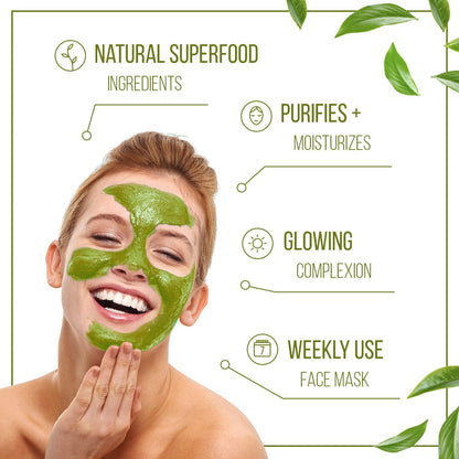 7th Heaven Superfood Clay Mask with Anti-oxidant Matcha and Moisturising Chia to Cleanse and Purify Skin - Ideal for All Skin Types Beauty Goddess ScentiMelti Wax Melts