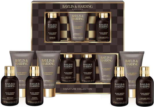 Baylis & Harding Black Pepper & Ginseng His Essential Luxuries Gift Set - Vegan Friendly (Pack of 1) - ScentiMelti Home Fragrance, Beauty & Gifts UK