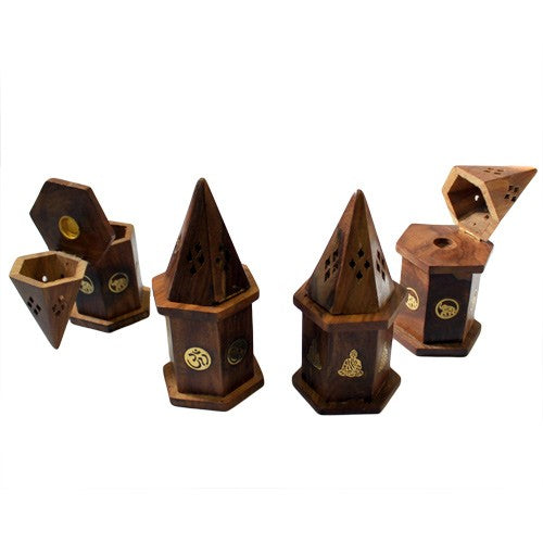 Pyramid Mini Incense House - Shesham - ScentiMelti  Pyramid Mini Incense House - Shesham