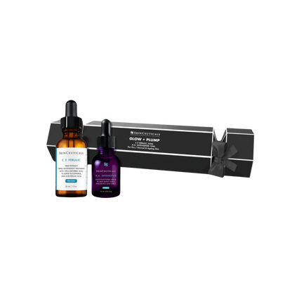 SkinCeuticals Glow + Plump Cracker | Ce Ferulic 30ML HA Intensifier & Multi-Glycan 15ML For Dry / Normal & Ageing Skin