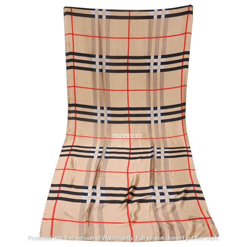 Classic Tartan Large Satin Scarf - ScentiMelti Home Fragrance, Beauty & Gifts UK