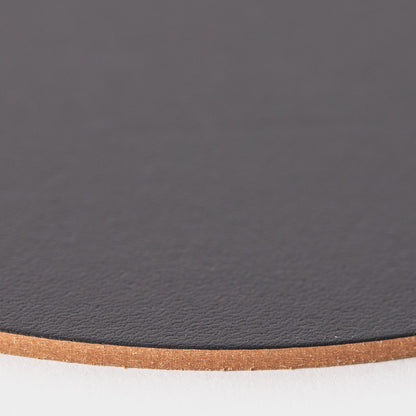 Cuero Two Tone Round Leather Coaster 10cm - ScentiMelti Home Fragrance, Beauty & Gifts UK